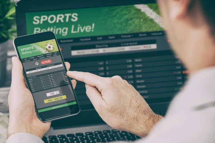 a man betting on a sport webiste